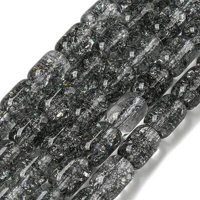 Transparent Crackle Glass Beads Strands