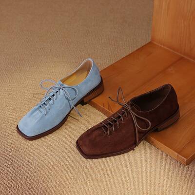 CHIKO Jimena Square Toe Block Heels Oxfords Shoes