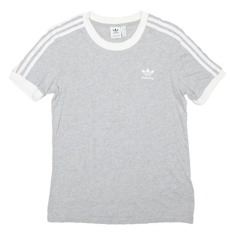 ADIDAS Womens T-Shirt Grey UK 10