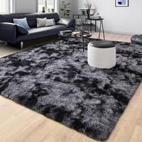 Modern Style Solid Color Fluffy Rug, Non-slip Soft Area Rug, Soft Fluffy Rugs, Decorative Carpet for Home Living Room Bedroom...