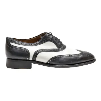 SHOEPASSION Brogue Shoes White Leather Mens UK 10.5