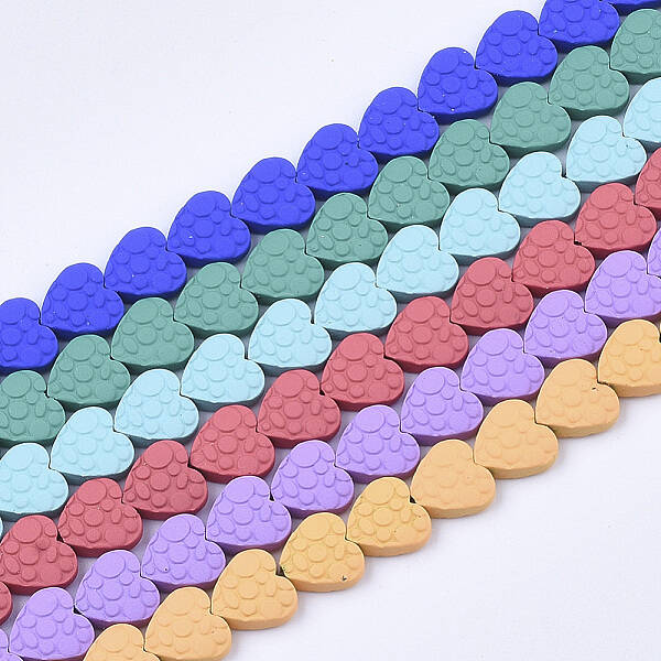 Spray Painted Non-magnetic Synthetic Hematite Beads Strands