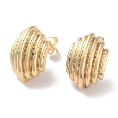 Brass Stud Earrings for Women