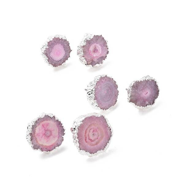 Natural Dyed Quartz Stud Earrings