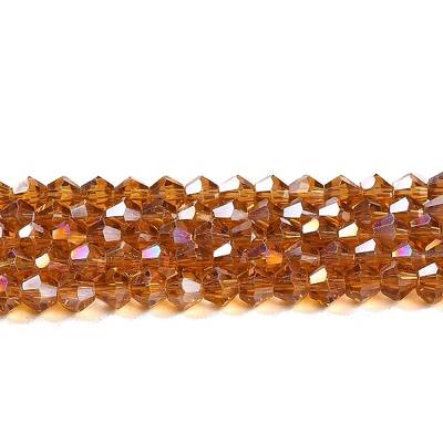 Transparent Electroplate Glass Beads Strands