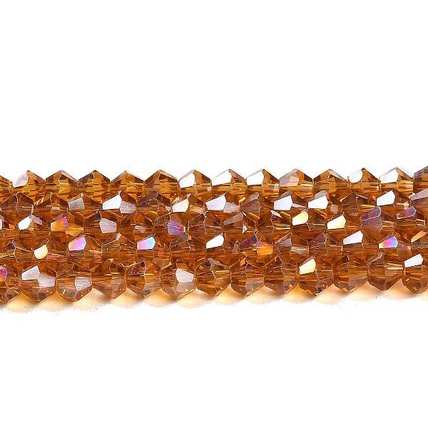 Transparent Electroplate Glass Beads Strands