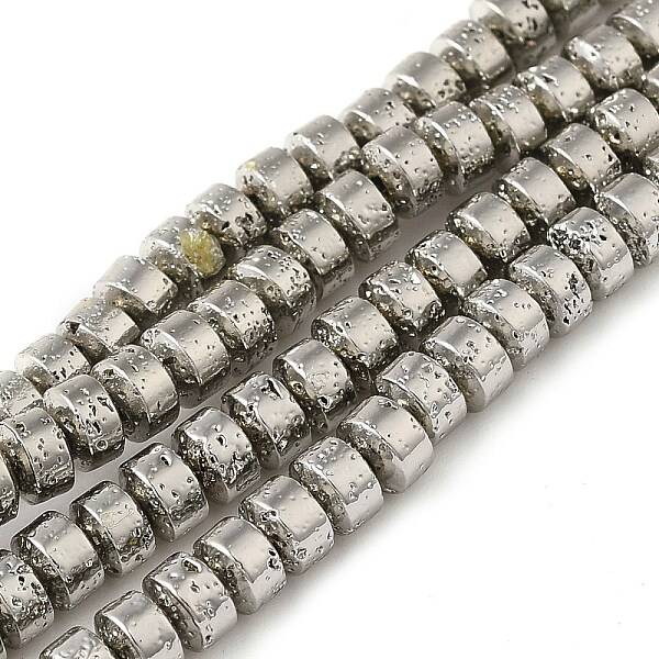 Electroplated Natural Lava Rock Beads Strands