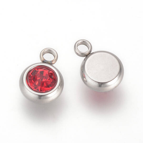 201 Stainless Steel Rhinestone Charms