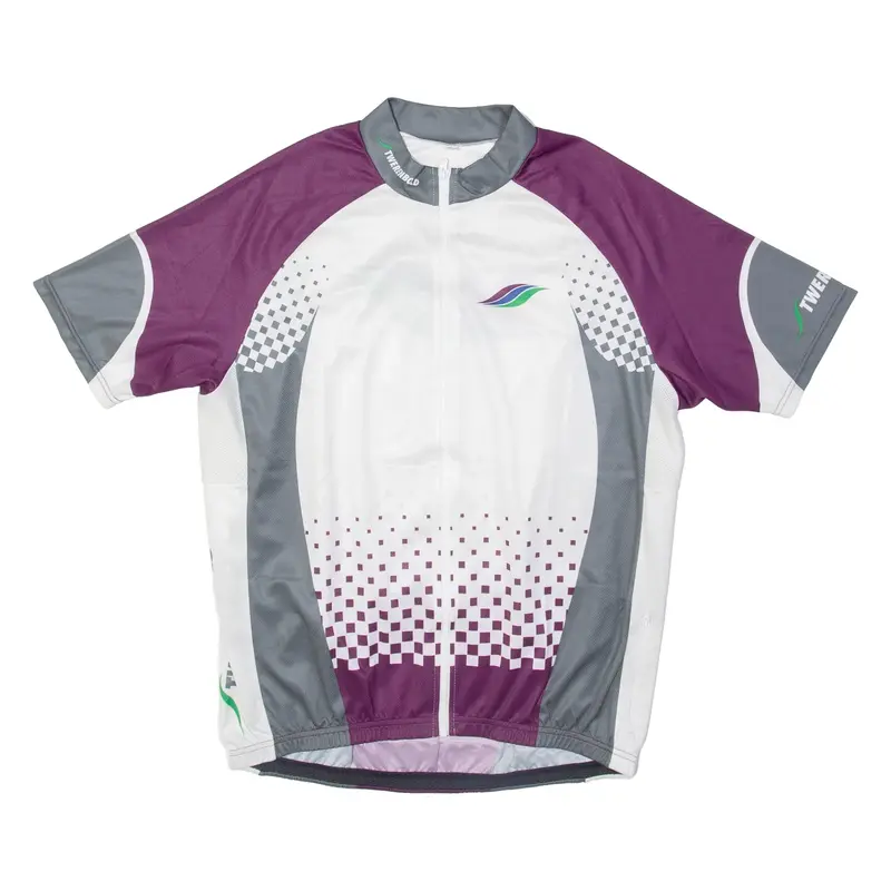 TWERENBOLD Full Zip Cycling Mens Jersey Purple XL