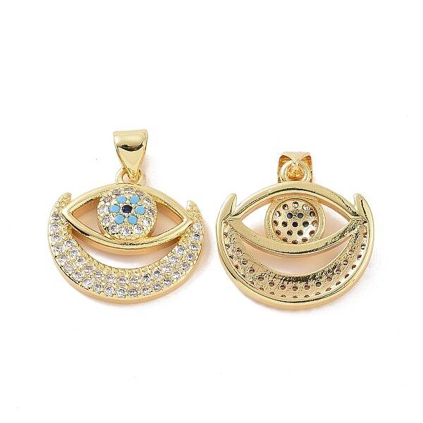 Brass Micro Pave Cubic Zirconia Pendants