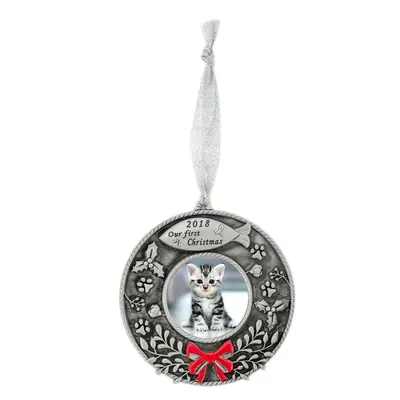 Our First Christmas 2018 Pet Photo Ornament - Cat