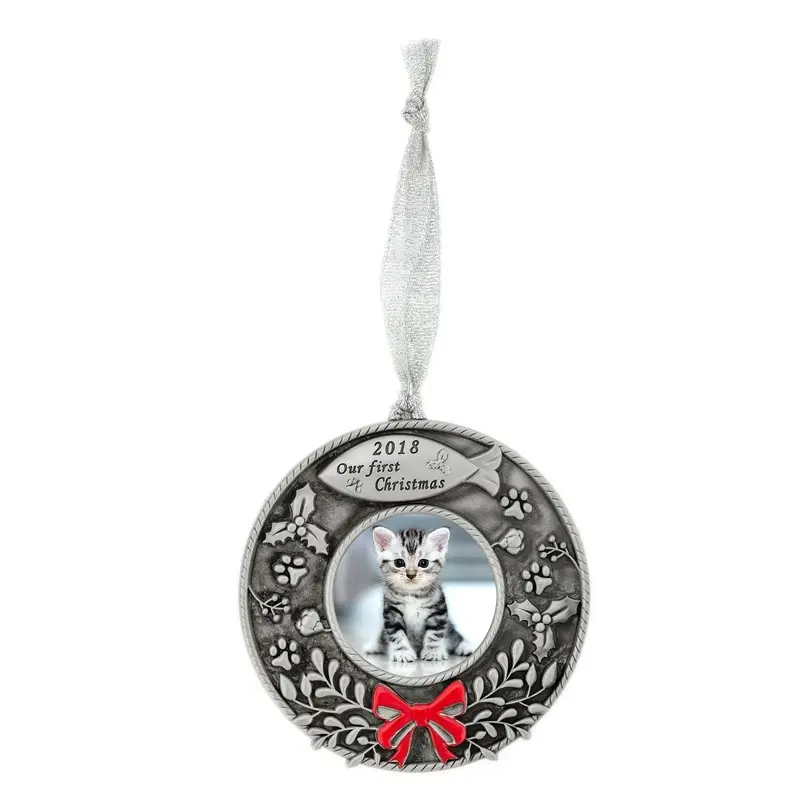 Our First Christmas 2018 Pet Photo Ornament - Cat