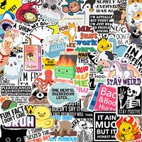 130 PCS Funny Hilarious Meme Stickers with Quotes for Laptop, Hard Hat, Work, Water Bottle, Computers - Vinyl Waterproof Deca...