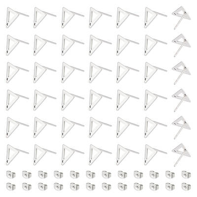 201 Stainless Steel Stud Earring Findings with Hole