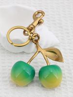 Cherry Design Keychain, Cute Bag Charm for Women & Girls, Fashion Accessories for Bag Decoration, Trendy All-match & Exquisit...