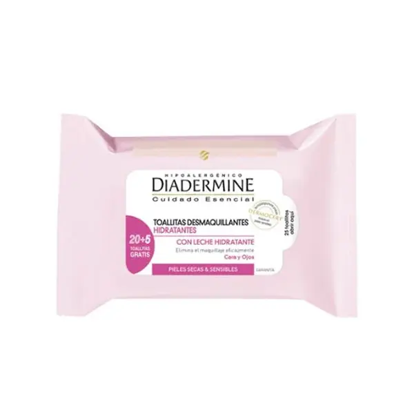 Moisturizing Makeup Remover Wipes Diadermine 25 Units