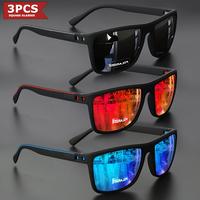 2025 New Square Frame Polarized colorful Sunglasses High-Quality Spring Hinges Multicolor Coated Lenses for Vacation Driving ...