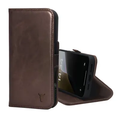 Apple iPhone 16 Pro Max Leather Wallet Case (MagSafe Charging) - Dark Brown