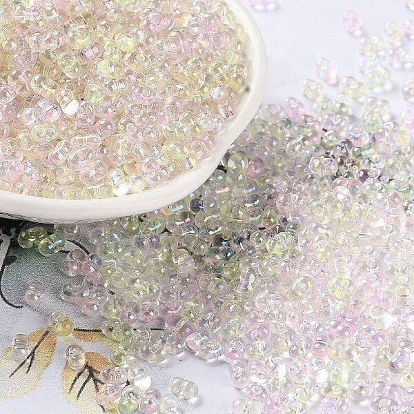 AB Color Plated Glass Seed Beads