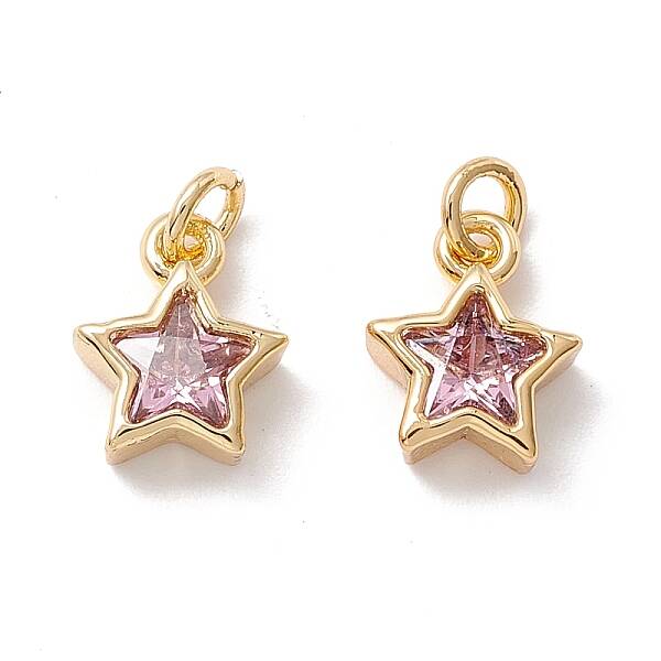 Brass Cubic Zirconia Charms