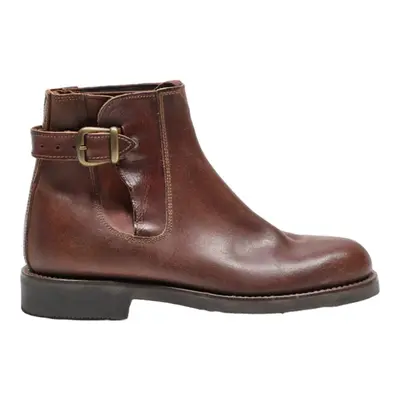 Ankle Boots Brown Leather Womens UK 4