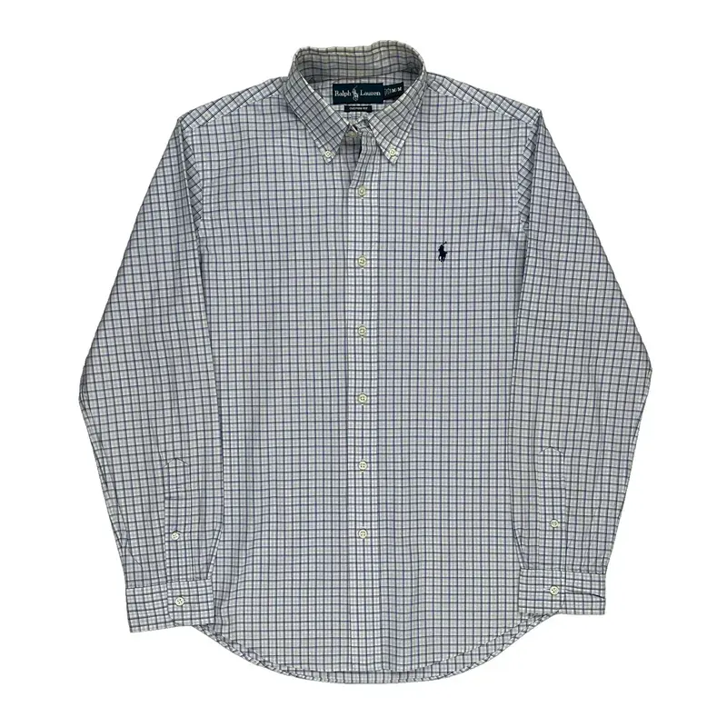 Ralph Lauren Checked Shirt - Medium White Cotton | Size: medium