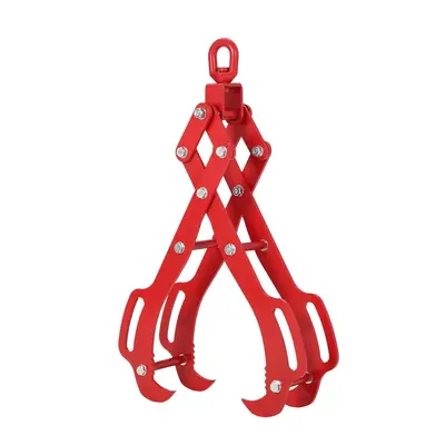 Garvee 36In Log Lifting Tongs with 4 Claw Timber Grabbler, 360° Swivel, Heavy-Duty Steel, Anti-Slip, Adjustable 3-32 Inch Op...