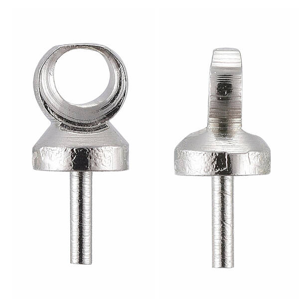 Brass Cup Pearl Peg Bails Pin Pendants