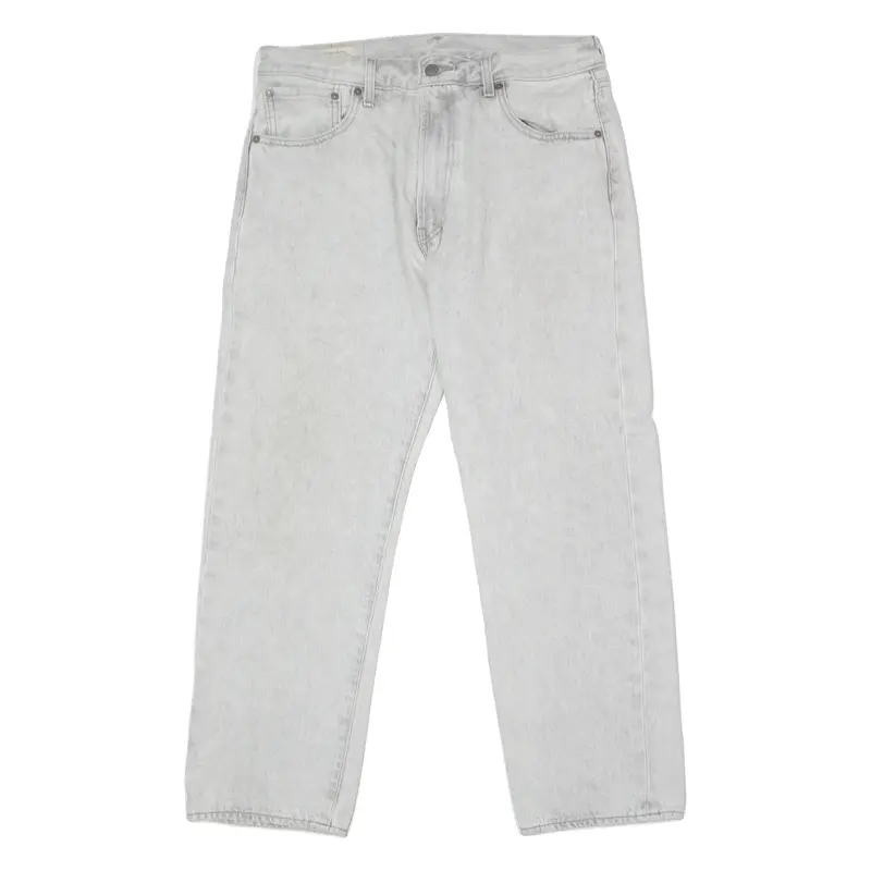 LEVI'S 551 BIG E Mens Jeans Grey Relaxed Straight Acid Wash W33 L26