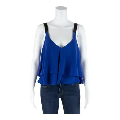 ZARA TRAFALUC Flared Blue Sleeveless Camisole Top Womens S