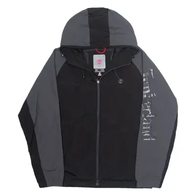 TIMBERLAND Mens Rain Jacket Grey Hooded XL