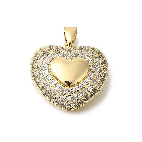 Brass Micro Pave Cubic Zirconia Pendants