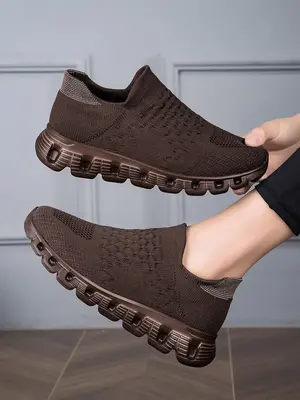 Athletic Summer Minimalist Plain Color Low Top Slip on Walking Shoes, Casual Breathable Comfortable Summer Sports Running Sho...