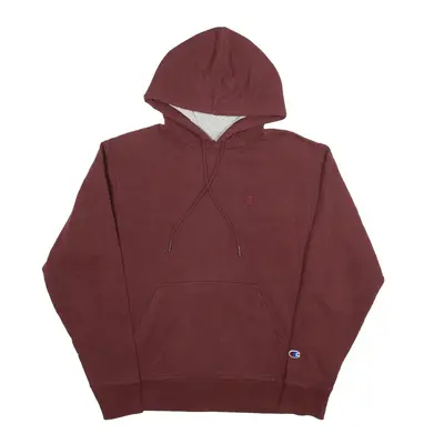 CHAMPION Hoodie Red Pullover Mens S