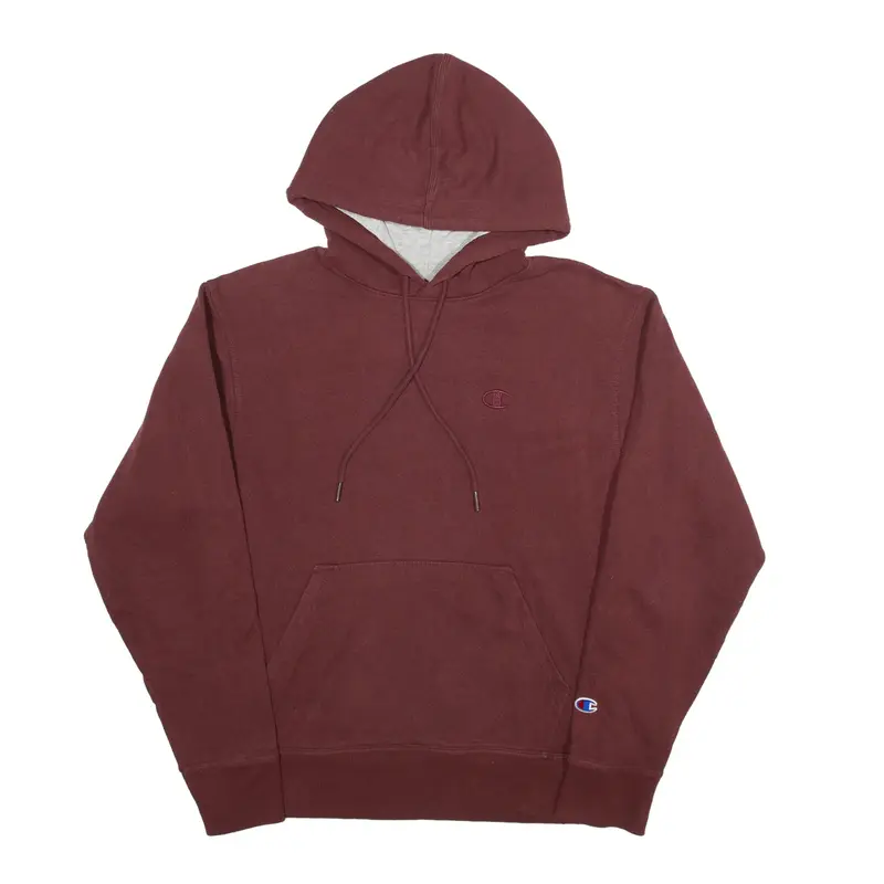 CHAMPION Hoodie Red Pullover Mens S
