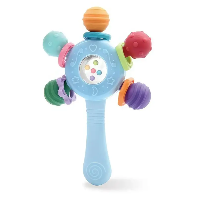Baby Teether Rattle Toy, Baby Teething Toy, Baby Sensory Toy, Early Education Toy, Motor Skills Training Toy, Birthday Gift f...