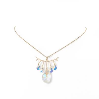 Teardrop Glass Pendant Necklace