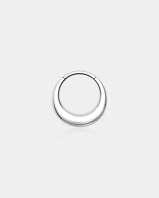 Fake Gauged Hinged Segment Septum Ring - Sliver / 16G / 10mm
