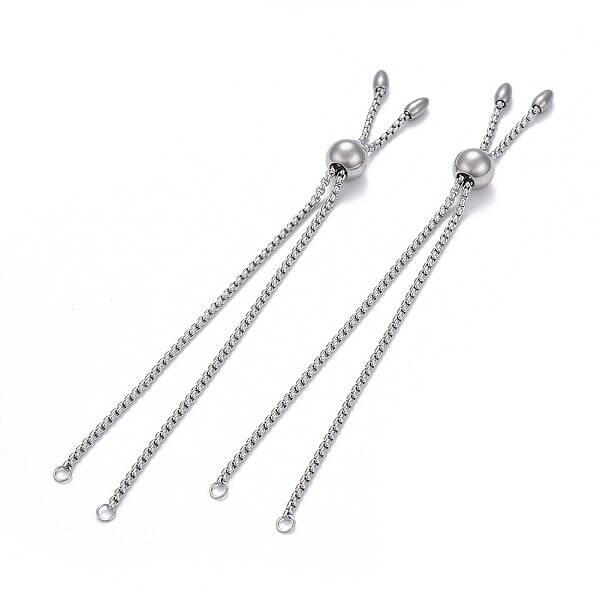 Tarnish Resistant 304 Stainless Steel Slider Bracelet/Bolo Bracelets Making