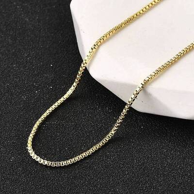 1MM Brass Box Chain Necklaces