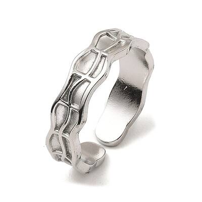 Non-Tarnish 304 Stainless Steel Open Cuff Rings