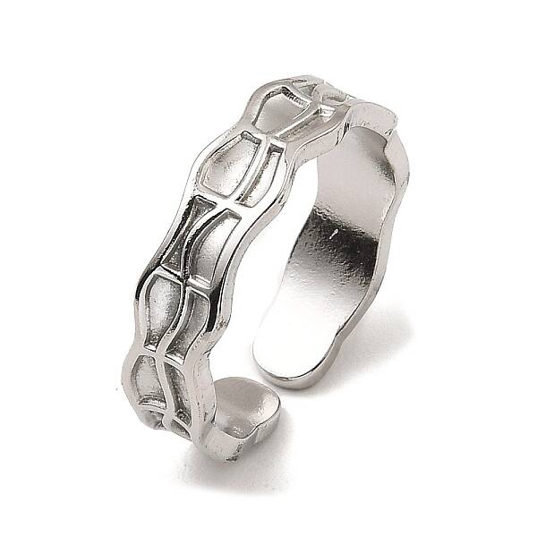 Non-Tarnish 304 Stainless Steel Open Cuff Rings