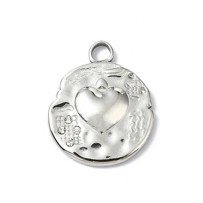 304 Stainless Steel Rhinestone Pendants