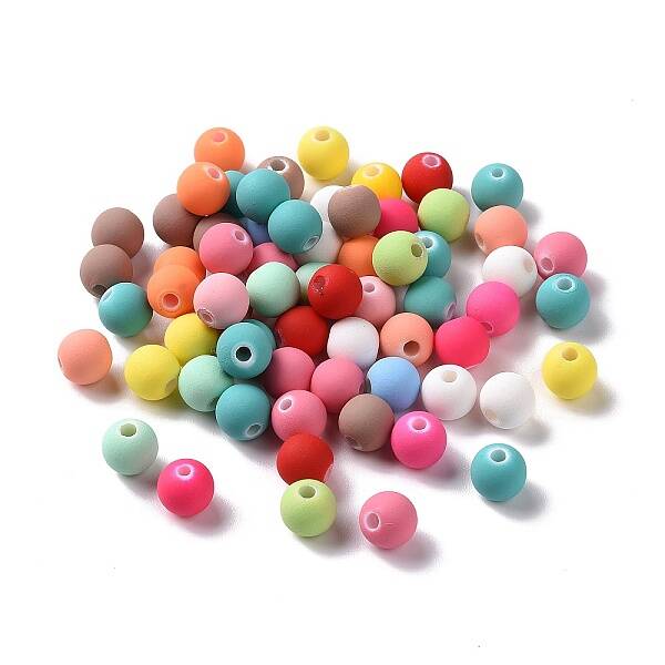 Spray Painted ABS Plastic Beads