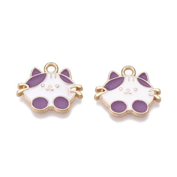 Rack Plating Alloy Enamel Pendants