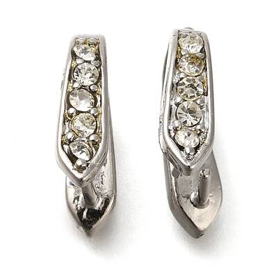 PVD Vacuum Plating & Long-Lasting Plated Brass With Rhinestone Pinch Bails