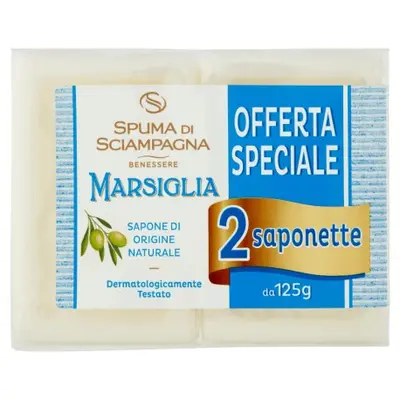 Spuma Di Sciampagna Marseille Soap 125 Grams 2 Pieces