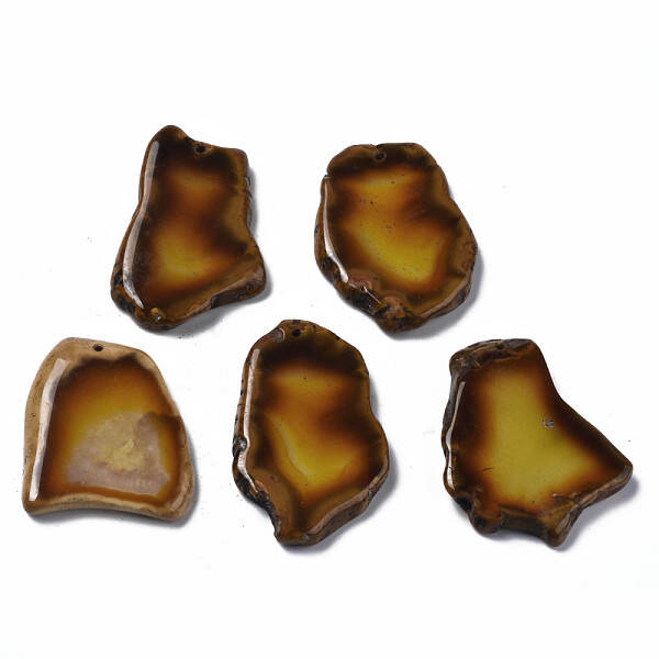 Natural Yellow Agate Pendants