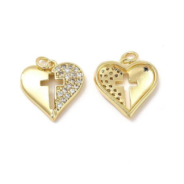 Brass Micro Pave Cubic Zirconia Pendants