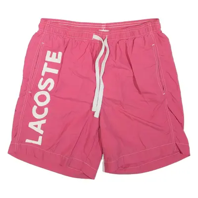 LACOSTE Mesh Lined Mens Swimming Shorts Pink M W30
